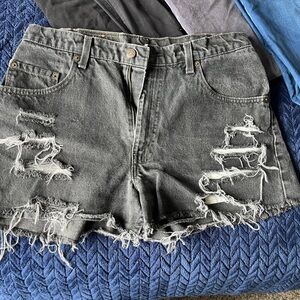 Levi's Charcoal Denim Shorts